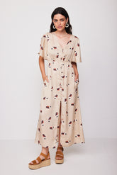 Vestido Largo Verbena Beige